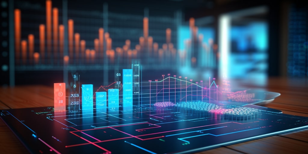 Gráfico de Métricas de Resultados de uma Agência de IA