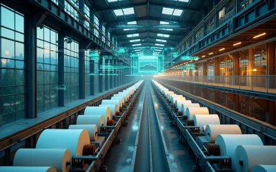 Indústria de papel e celulose: automação com IA em operações de grande escala