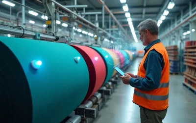 Indústria têxtil de grande escala: produção e controle de qualidade com IA