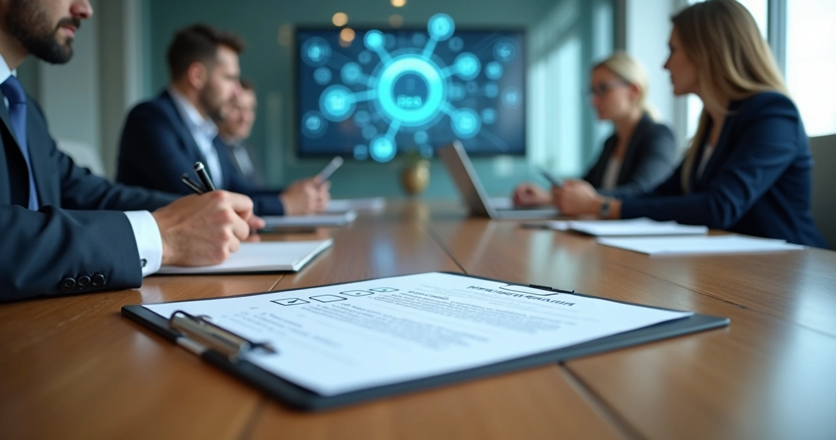 lider-empresarial-checklist-fornecedor-ia-574.webp Líder empresarial marcando checklist para selecionar fornecedor de IA